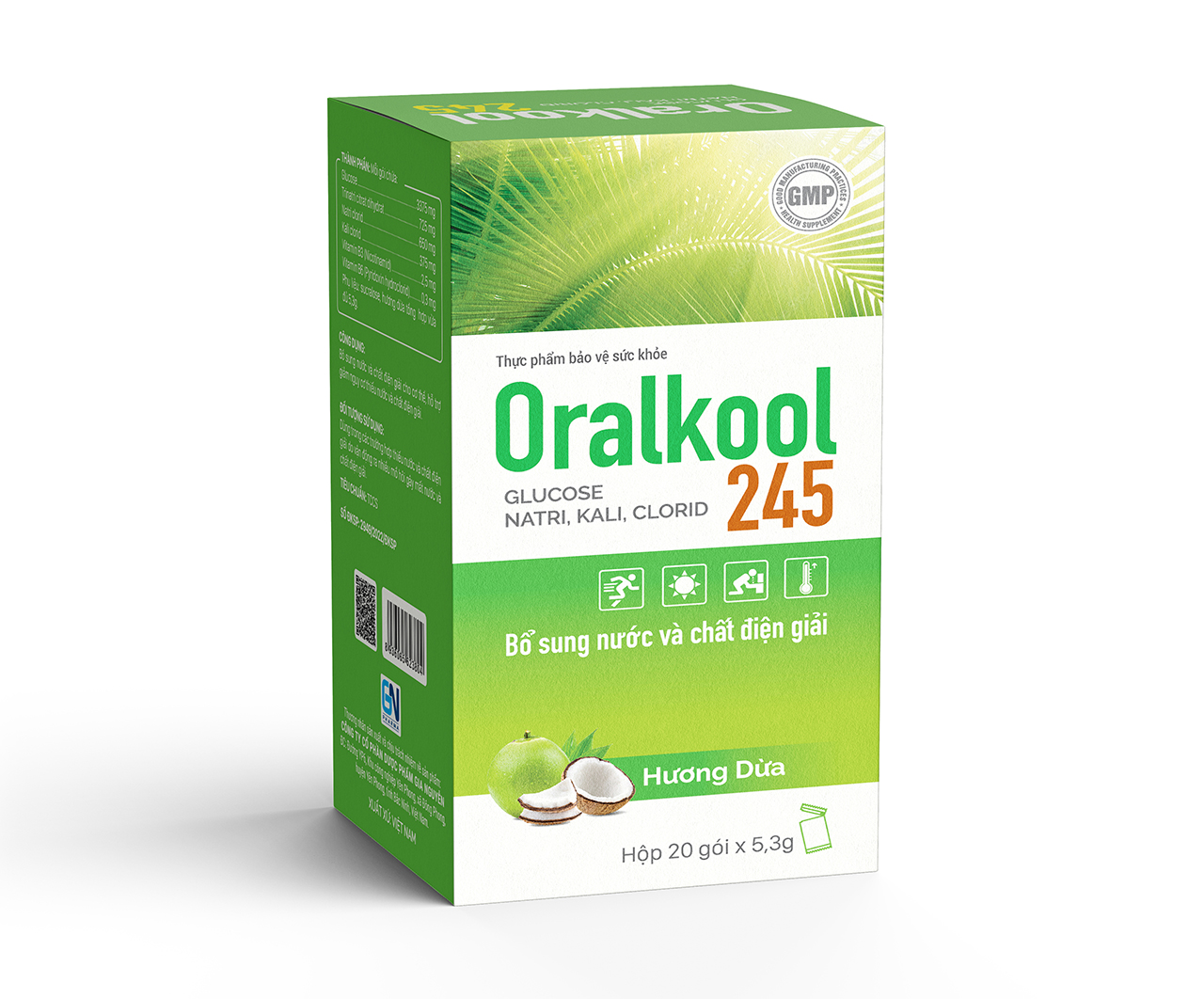Thực phẩm bảo vệ sức khỏe Oralkool 245 hương dừa 