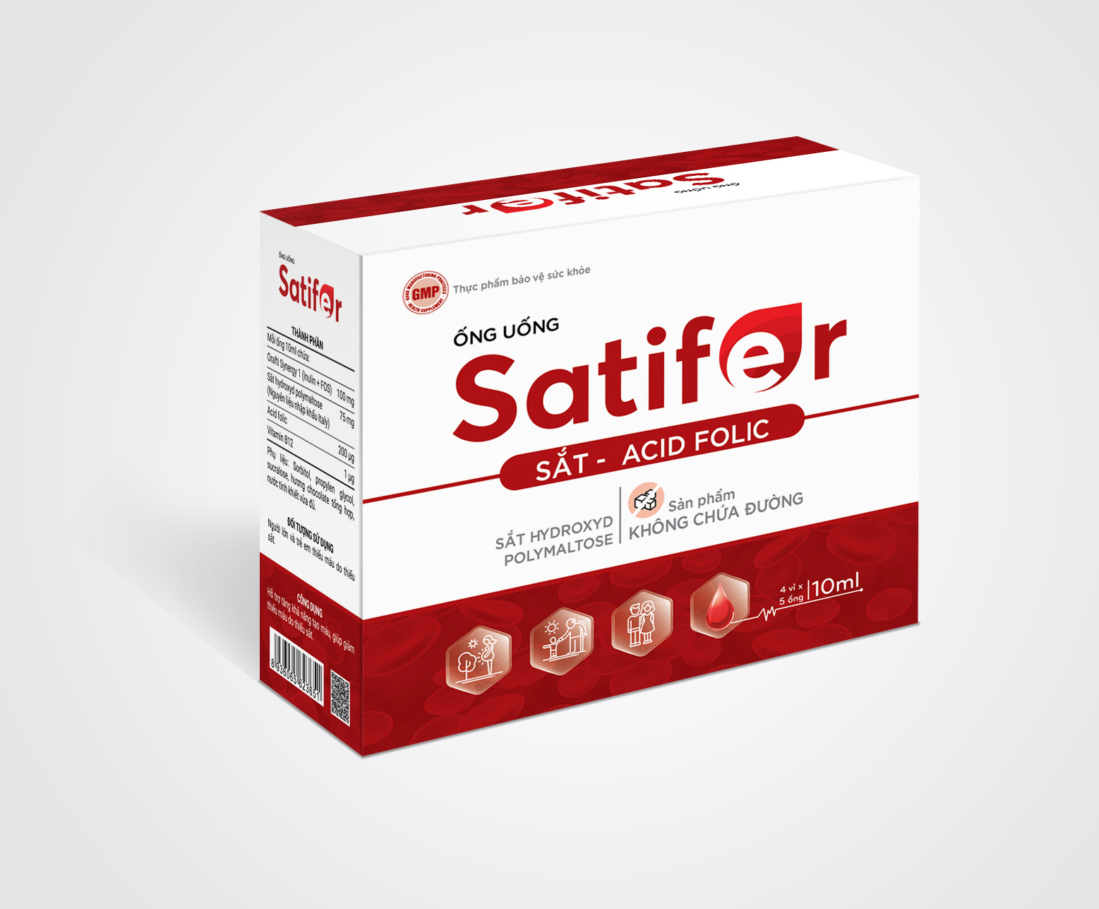 Thực phẩm bảo vệ sức khỏe Ống uống SatiFer